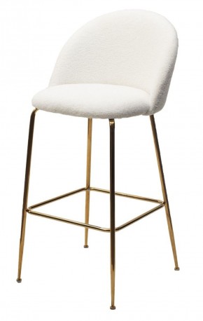 Барный стул GLADE NINI-01 Белый, teddy / золотой каркас М-City в Троицке - troick.mebel-74.com | фото