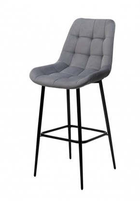 Барный стул ХОФМАН, цвет H-14 Серый, велюр / черный каркас М-City в Троицке - troick.mebel-74.com | фото