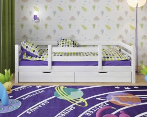 Детская кровать из массива березы Соня-5 (Белый/Лак) в Троицке - troick.mebel-74.com | фото