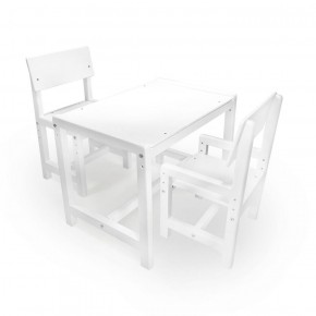 Детский растущий комплект стол и два стула  Я САМ "Лофт" (Белый, Белый) в Троицке - troick.mebel-74.com | фото