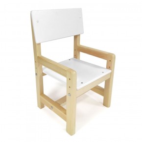Детский растущий комплект стол и стул  Я САМ "Лофт" (Белый, Сосна) в Троицке - troick.mebel-74.com | фото