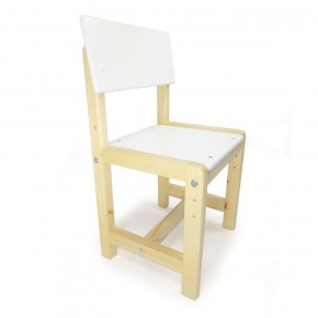 Детский растущий комплект стол и стул  Я САМ "Лофт" (Белый, Сосна) в Троицке - troick.mebel-74.com | фото