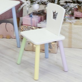 Детский стул Корона (Белый/Белый/Цветной) в Троицке - troick.mebel-74.com | фото