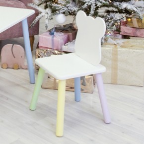 Детский стул Мишутка (Белый/Белый/Цветной) в Троицке - troick.mebel-74.com | фото