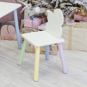 Детский стул Облачко (Белый/Белый/Цветной) в Троицке - troick.mebel-74.com | фото