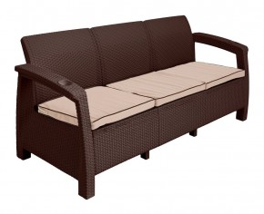 Диван Yalta Premium Sofa 3 Set (Ялта) шоколадный (+подушки под спину) в Троицке - troick.mebel-74.com | фото