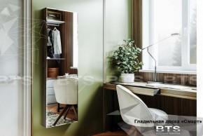 Гладильная доска Смарт купе с зеркалом (белая) в Троицке - troick.mebel-74.com | фото