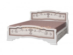 КАРИНА-6 Кровать из массива 1800 (Дуб молочный) с 2-мя ящиками в Троицке - troick.mebel-74.com | фото