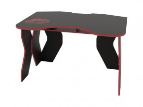 Компьютерный стол КЛ №9.0 (Черный/Красный) в Троицке - troick.mebel-74.com | фото