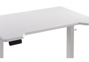 Компьютерный стол Маркос с механизмом подъема 120х75х75 белый / шагрень белая в Троицке - troick.mebel-74.com | фото