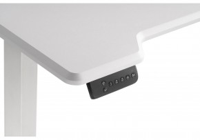Компьютерный стол Маркос с механизмом подъема 140х80х75 белый / шагрень белая в Троицке - troick.mebel-74.com | фото