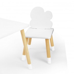 Комплект детской мебели стол и два стула Облачко (Белый/Белый/Береза) в Троицке - troick.mebel-74.com | фото