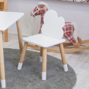 Комплект детской мебели стол и два стула Облачко (Белый/Белый/Береза) в Троицке - troick.mebel-74.com | фото