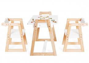 Комплект детской мебели стол и  два стула Я САМ "Лофт-Дуо" (Белый) в Троицке - troick.mebel-74.com | фото