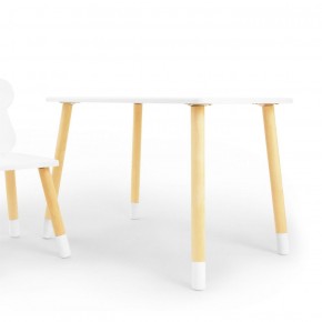 Комплект детской мебели стол и стул Облачко (Белый/Белый/Береза) в Троицке - troick.mebel-74.com | фото