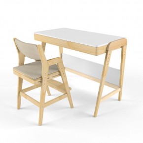 Комплект растущий стол и стул с чехлом 38 попугаев «Вуди» (Белый, Береза, Беж) в Троицке - troick.mebel-74.com | фото