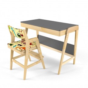 Комплект растущий стол и стул с чехлом 38 попугаев «Вуди» (Серый, Береза, Монстры) в Троицке - troick.mebel-74.com | фото