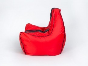 Кресло бескаркасное Авто (Красное с черной полосой) в Троицке - troick.mebel-74.com | фото