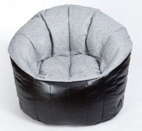 Кресло бескаркасное Релакс Люкс (Серый/Черный) в Троицке - troick.mebel-74.com | фото