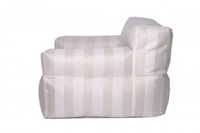 Кресло бескаркасное Уют полоса (Молочный) в Троицке - troick.mebel-74.com | фото