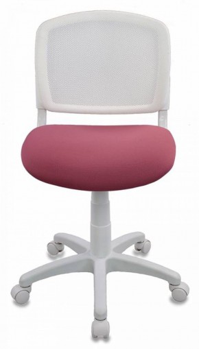 Кресло детское Бюрократ CH-W296NX/26-31 белый TW-15 розовый 26-31 в Троицке - troick.mebel-74.com | фото