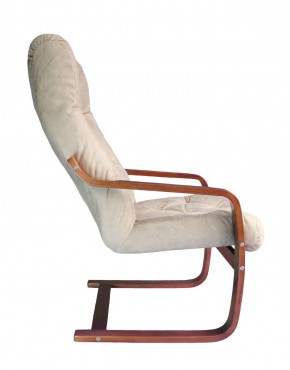 Кресло для отдыха (пружинка) Магнат 102-З-КР замша КРЕМ в Троицке - troick.mebel-74.com | фото