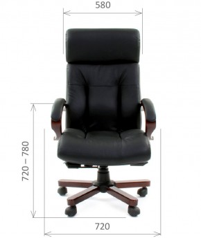Кресло для руководителя CHAIRMAN  421 (Натуральная кожа) Черное в Троицке - troick.mebel-74.com | фото