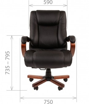 Кресло для руководителя CHAIRMAN  503 (Кожа) Черное в Троицке - troick.mebel-74.com | фото