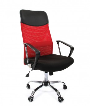 Кресло для руководителя CHAIRMAN 610 N (15-21 черный/сетка красный) в Троицке - troick.mebel-74.com | фото