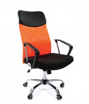 Кресло для руководителя CHAIRMAN 610 N (15-21 черный/сетка оранжевый) в Троицке - troick.mebel-74.com | фото