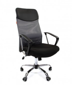 Кресло для руководителя CHAIRMAN 610 N(15-21 черный/сетка серый) в Троицке - troick.mebel-74.com | фото