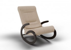 Кресло-качалка Мальта 10-Т-П (ткань/венге) ПЕСОК в Троицке - troick.mebel-74.com | фото