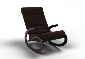 Кресло-качалка Мальта 10-Т-Ш (ткань/венге) ШОКОЛАД в Троицке - troick.mebel-74.com | фото
