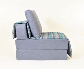 Кресло-кровать бескаркасное Харви (серый-квадро азур) в Троицке - troick.mebel-74.com | фото