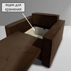 Кресло-кровать Принц КК1-ВК (велюр коричневый) в Троицке - troick.mebel-74.com | фото