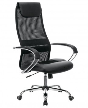 Кресло офисное BRABIX PREMIUM "Stalker EX-608 CH" (хром, ткань-сетка/кожзам, черное) 532091 в Троицке - troick.mebel-74.com | фото