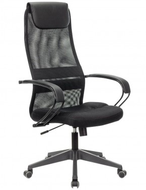 Кресло офисное BRABIX PREMIUM "Stalker EX-608 PL" (ткань-сетка/кожзам, черное) 532090 в Троицке - troick.mebel-74.com | фото