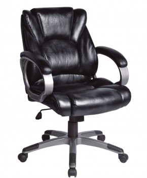 Кресло офисное BRABIX "Eldorado EX-504", экокожа, черное, 530874 в Троицке - troick.mebel-74.com | фото