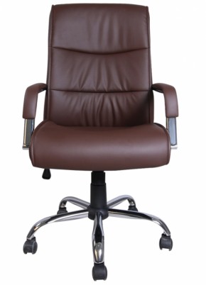Кресло офисное BRABIX "Space EX-508" (экокожа, хром, коричневое) 531164 в Троицке - troick.mebel-74.com | фото