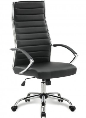 Кресло офисное BRABIX "Style EX-528", экокожа, хром, черное, 531947 в Троицке - troick.mebel-74.com | фото