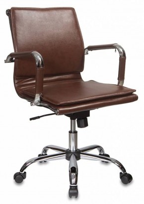 Кресло руководителя Бюрократ CH-993-LOW/BROWN коричневый в Троицке - troick.mebel-74.com | фото