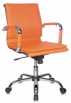 Кресло руководителя Бюрократ CH-993-LOW/ORANGE оранжевый в Троицке - troick.mebel-74.com | фото