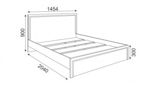 Кровать 1.4 М16 Стандарт с настилом Беатрис (Орех гепланкт) в Троицке - troick.mebel-74.com | фото