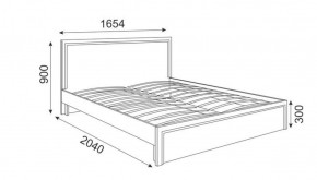 Кровать 1.6 М07 Стандарт с основанием Беатрис (Орех гепланкт) в Троицке - troick.mebel-74.com | фото