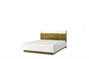 Кровать 160 с подъемником, TORINO, цвет белый/Дуб наварра в Троицке - troick.mebel-74.com | фото