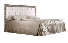 Кровать 2-х спальная(1,6 м)Тиффани Premium черная/серебро с мягким элементом со стразами с подъемным механизмом (ТФКР-2[3][7](П) в Троицке - troick.mebel-74.com | фото