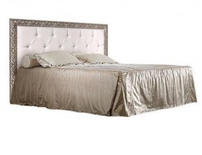 Кровать 2-х спальная (1,6 м) Тиффани штрих-лак/серебро с мягким изголовьем (ТФКР-2) в Троицке - troick.mebel-74.com | фото