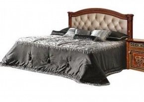 Кровать 2-х спальная с мягким изголовьем без изножья Карина-3 орех (К3КР-4[1]) в Троицке - troick.mebel-74.com | фото