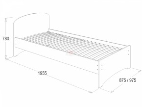 Кровать-2 одинарная (900*1900) в Троицке - troick.mebel-74.com | фото