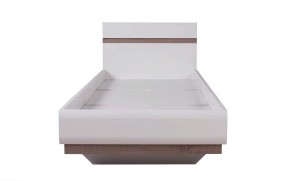Кровать 90/TYP 90, LINATE ,цвет белый/сонома трюфель в Троицке - troick.mebel-74.com | фото